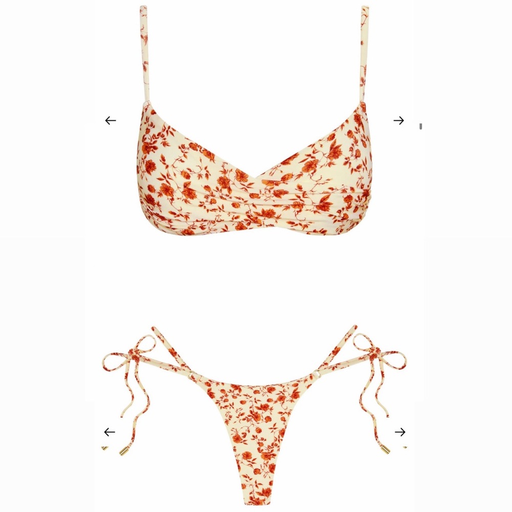 Monday Swim Set in Sunrise Floral Size P - NWT